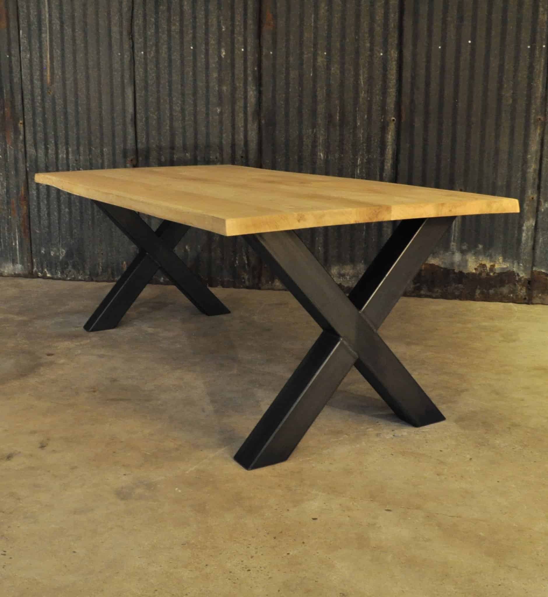 Eikenhouten tafel met Xpoot 280x100cm Vintable