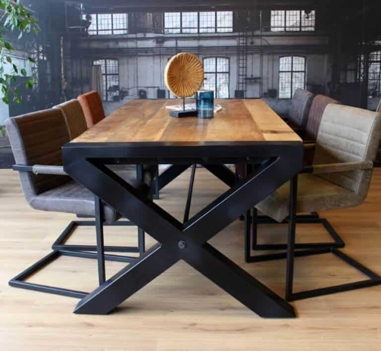 Tafel Xpoot Collin Mangohout 180x90cm Vintable